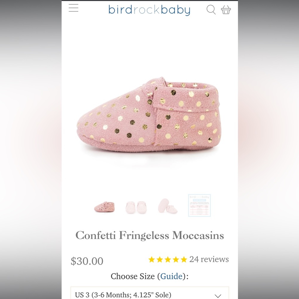 BirdRock Baby Confetti Moccasins